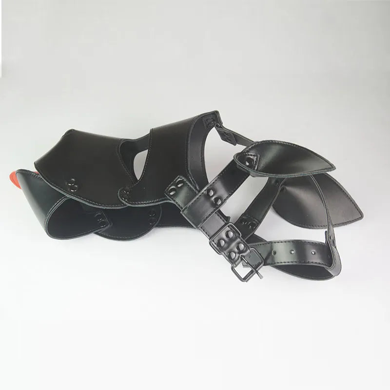 Puppy Play Hood - Tongue Out BDSM Mask